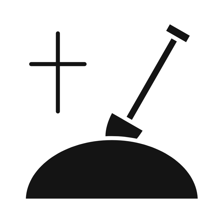 ikona kopania grobu
